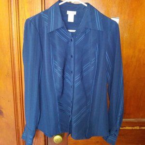 Teal Button Down Blouse sz. M